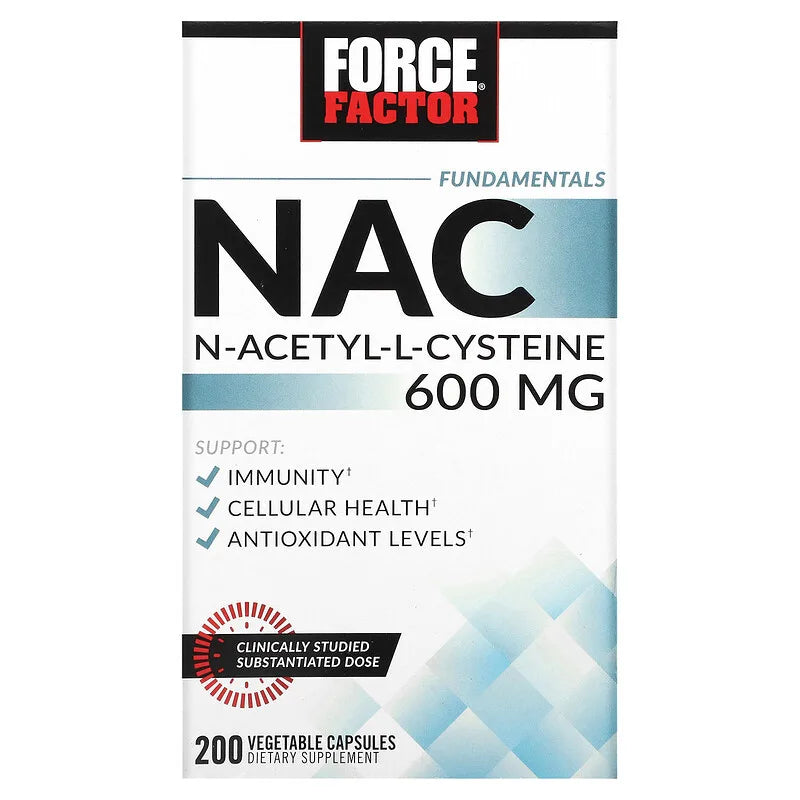 Force Factor, Fundamentals NAC N-Acetyl-L-Cysteine 600 mg 200 Vegetable Capsules