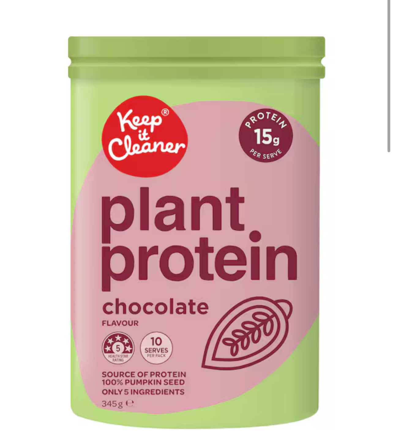 Keep It Cleaner Chocolate Plant Protein Powder 345g