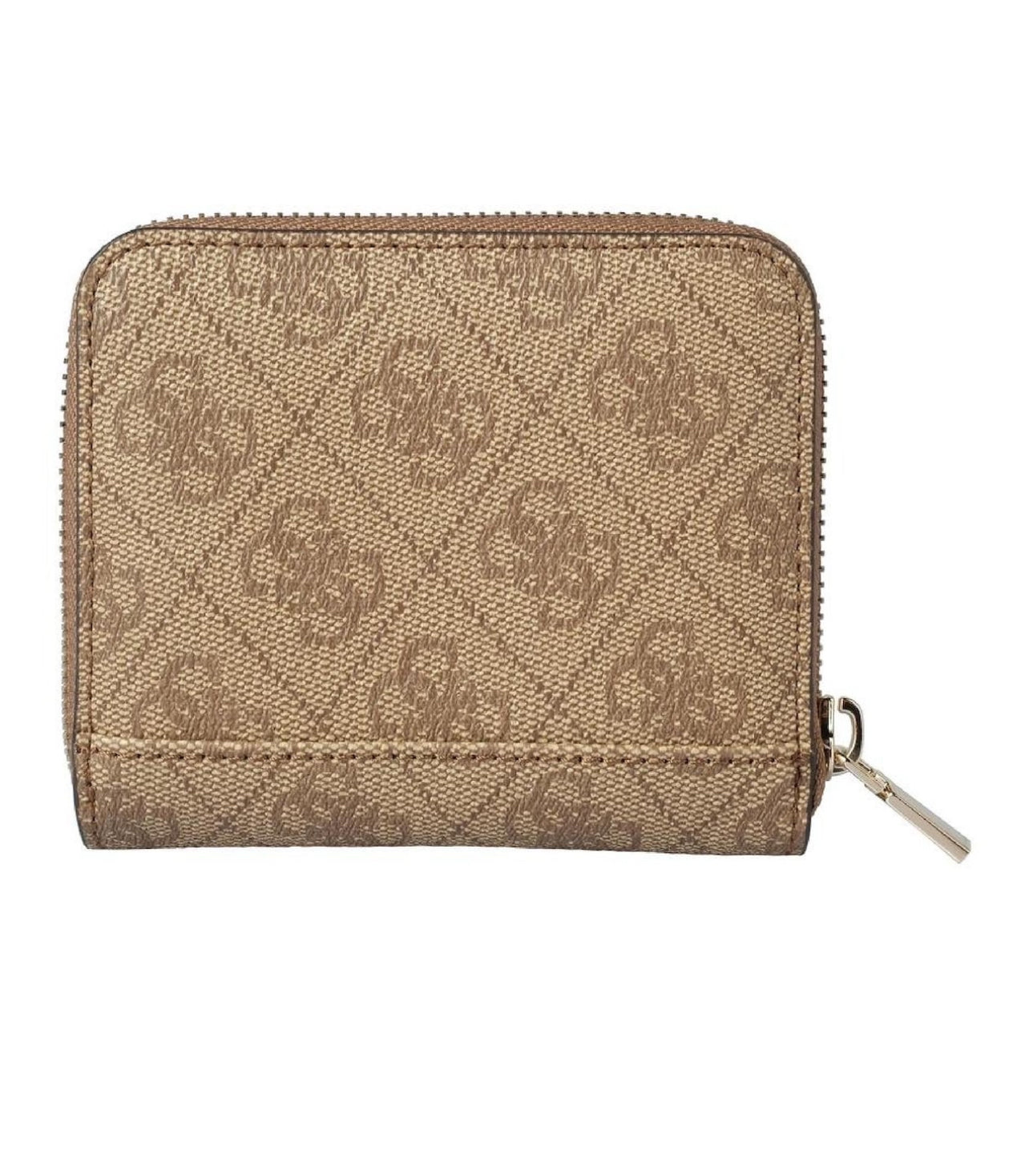 Guess Women's Laurel Small Zip Around Wallet Latte Logo