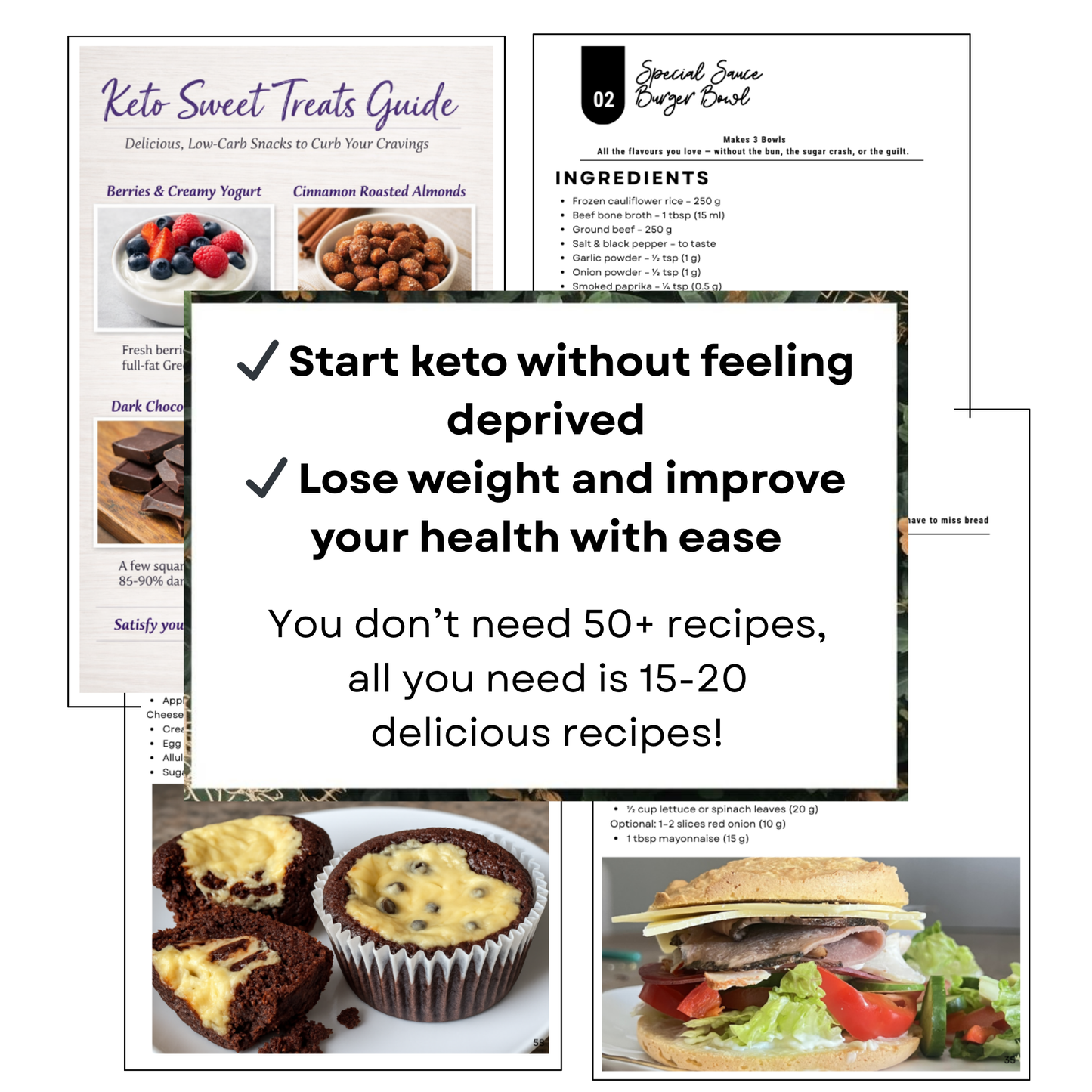 Healthy Keto & Satisfied (eBook) – 65 Pages - Digital ebook