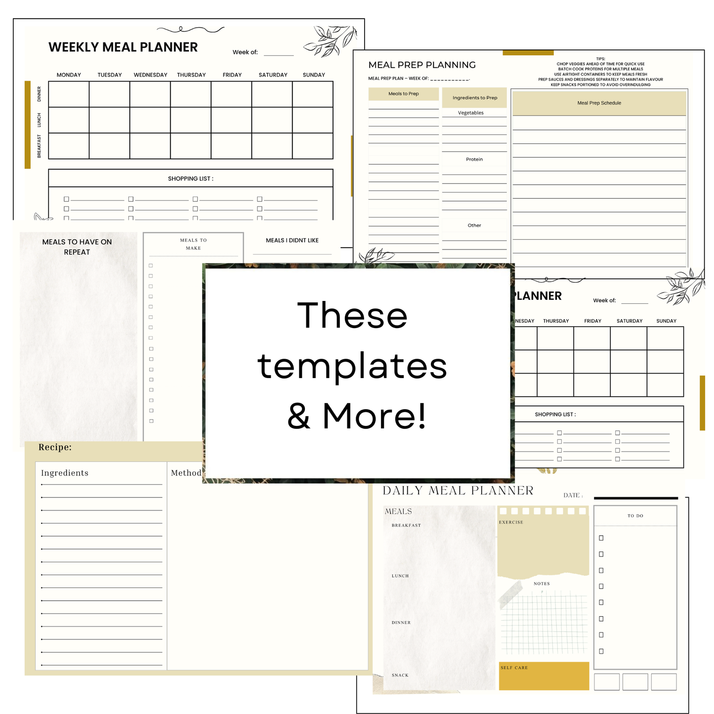 Ultimate Meal Planning Kit - 25 Pages – Printable + Digital Friendly