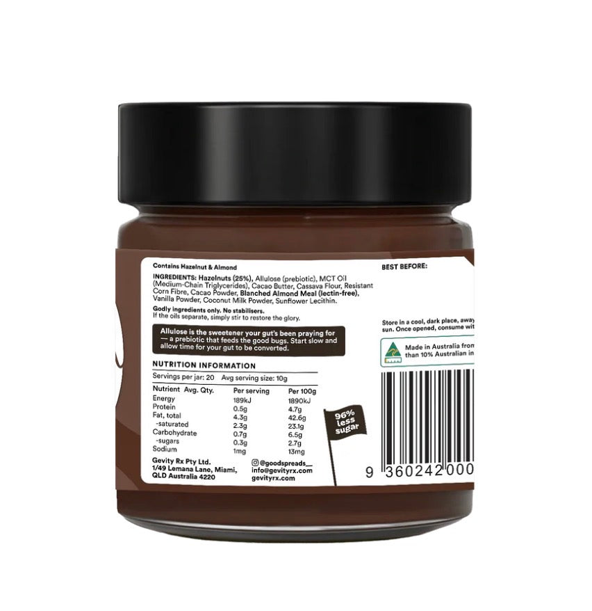 Gevity RX NEW! GOODTELLO Hazelnut Spread 200g