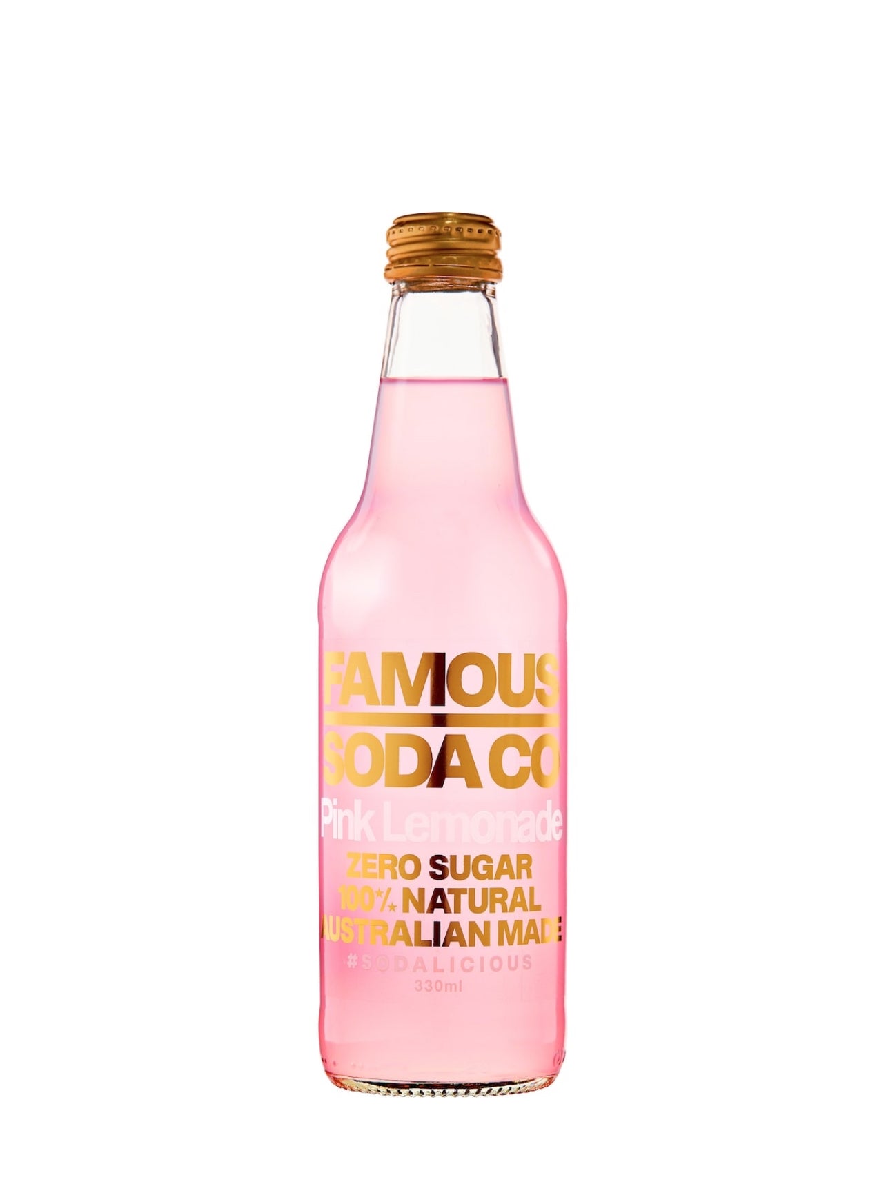 Famous Soda Co Pink Lemonade 330ml Glass bottle