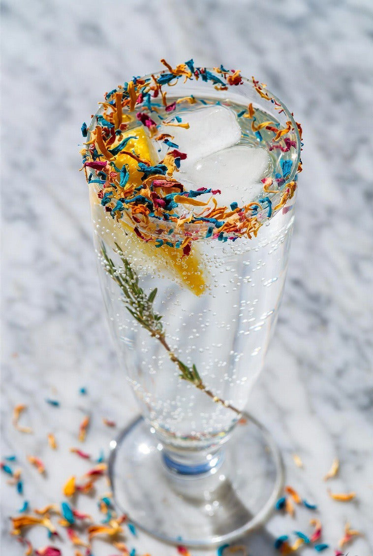 Silk & Soak Edible Flower Confetti 15g - Organic Rose petals, Calendula & Blue Cornflower