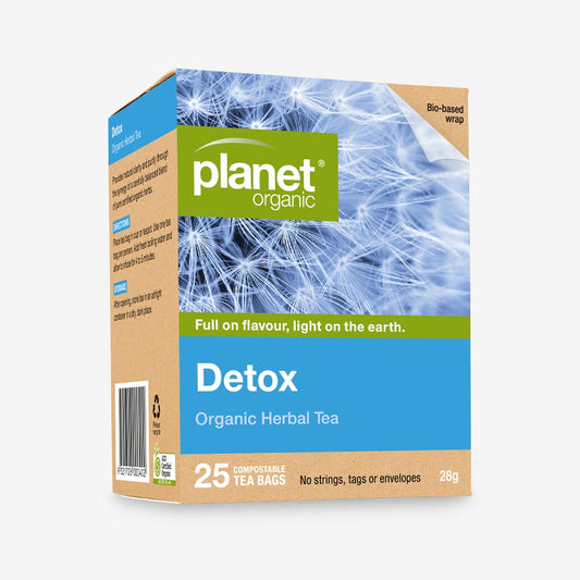 Planet Organic Detox 25 Tea Bags - Certified Organic