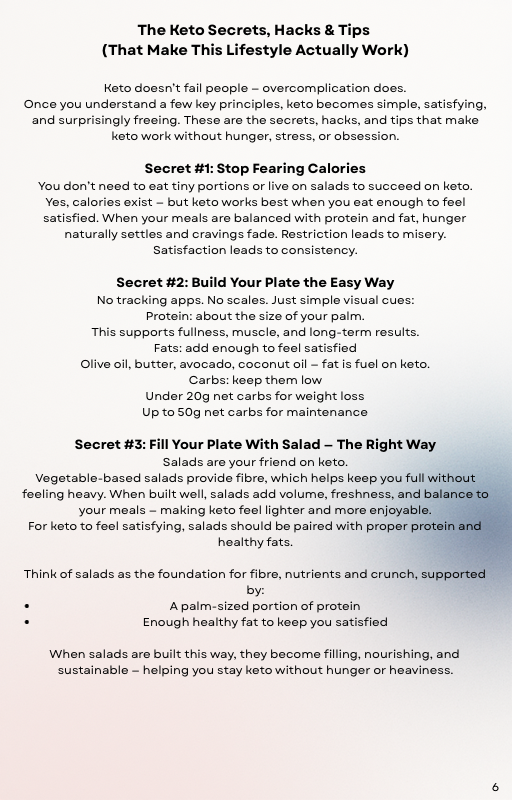 Healthy Keto & Satisfied – Get healthy & lose weight - Digital guide