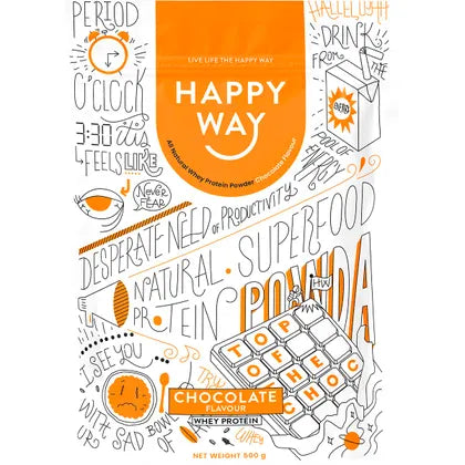 HAPPY WAY Whey Protein Powder Chocolate 500g