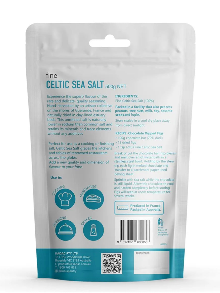 Lotus Sea Salt Celtic Fine Dry 500g