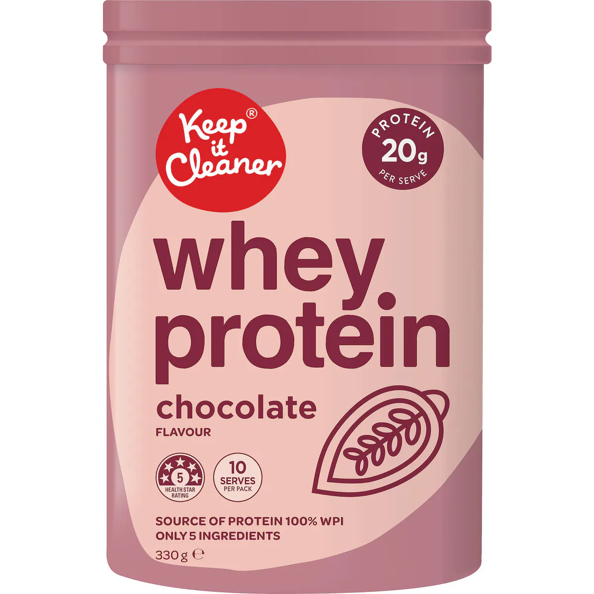 Keep It Cleaner Whey Protein Powder Chocolate 330g