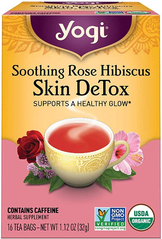 Yogi Tea Soothing Rose Hibiscus - Skin DeTox, 16 Tea bags