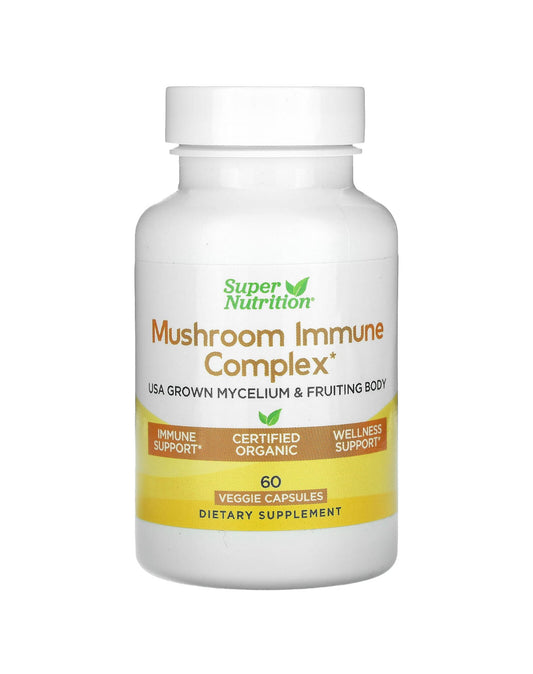 Super Nutrition, Mushroom Immune Complex, 60 Veggie Capsules