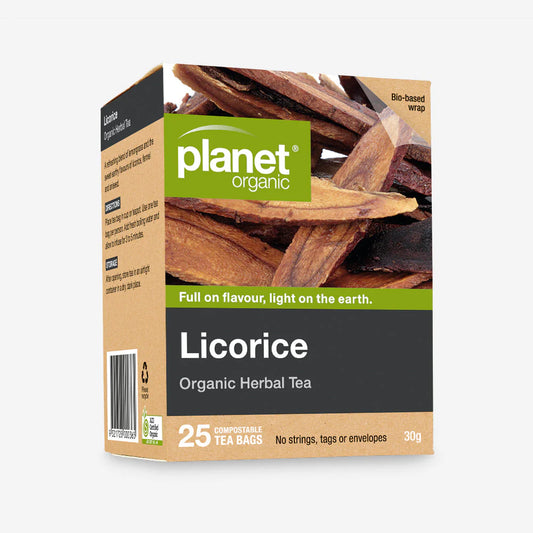 Planet Organic Licorice Tea 25 Tea Bags - Certified Organic