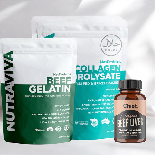 Collagen, Beef Liver, Gelatin - Halal Bundle