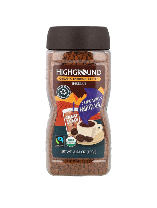 Highground Coffee Organic Instant Coffee Medium Roast 100g