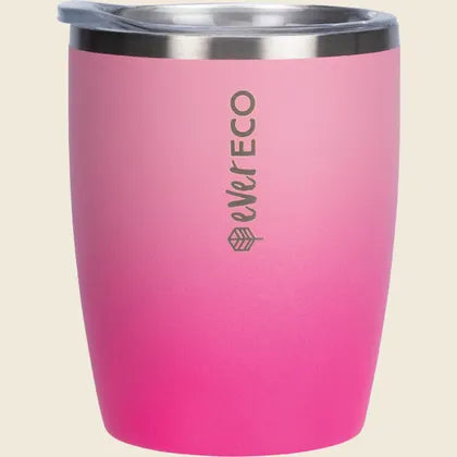 Ever Eco Insulated Stainless Steel Tumbler Coffee Cup Hot or Cold drinks - Rise Pink 295ml