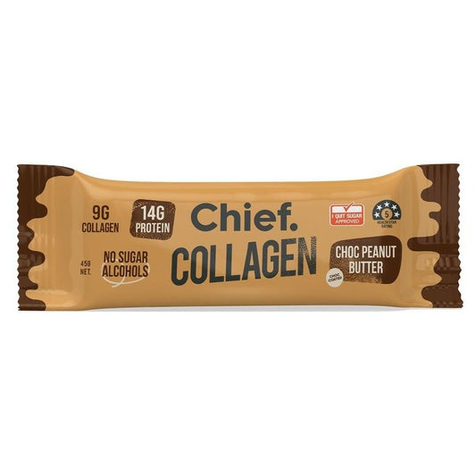 Chief Nutrition Collagen Bar Choc Peanut Butter 45g