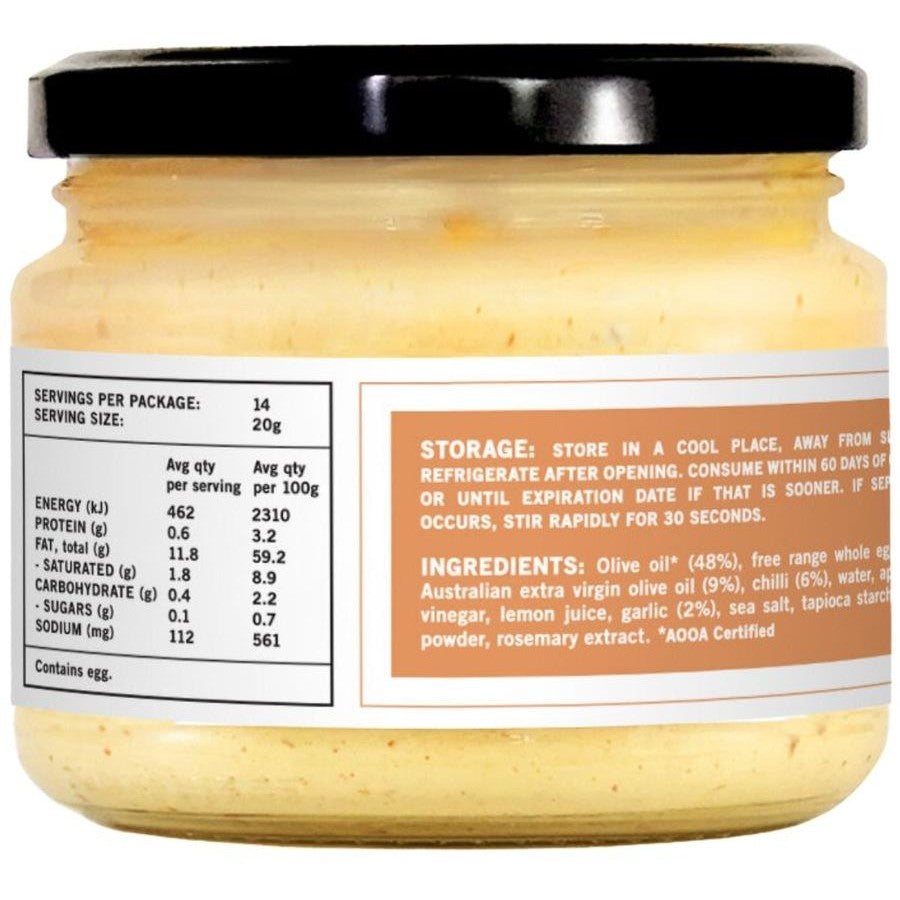 Undivided Food Co GOOD FAT Chilli Mayonnaise 280g