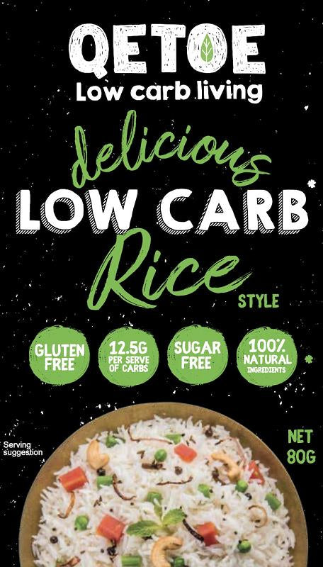 Qetoe Organic Delicious Low Carb Rice 80g