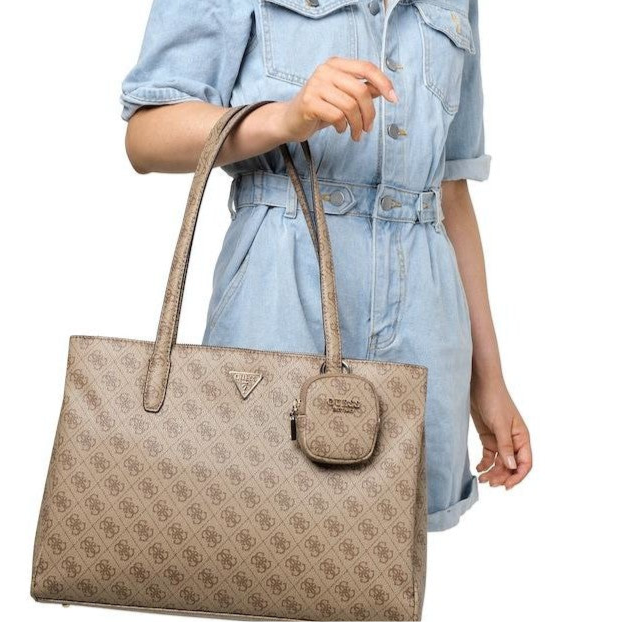 GUESS Women’s Everyday Large Tote Bag – Latte Logo