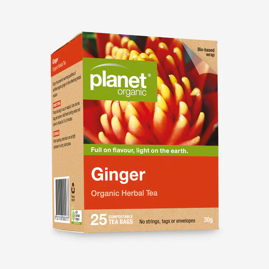 Planet Organic Ginger 25 Teabags - Certified Organic