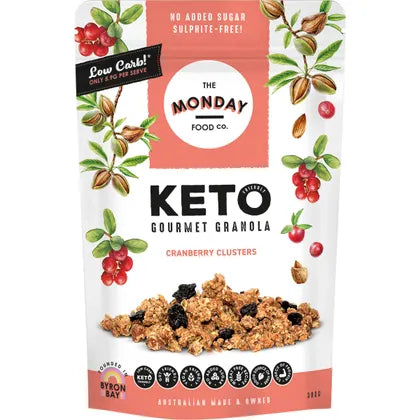 The Monday Food Co Keto Gourmet Granola Cranberry Clusters 300g