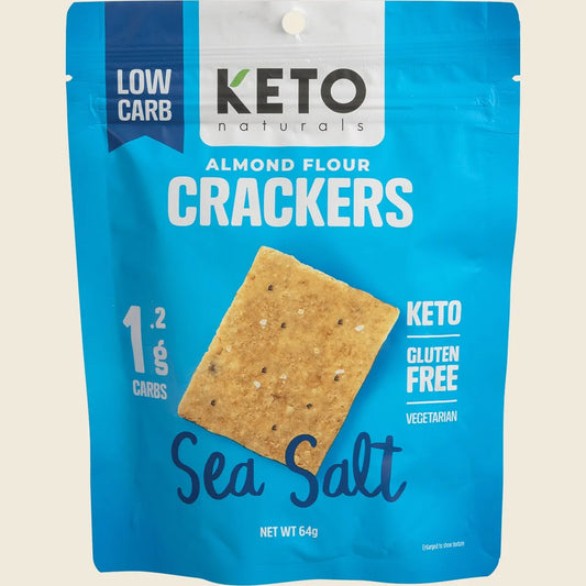Keto Naturals Almond Flour Crackers Sea Salt 64g