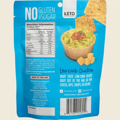 Keto Naturals Almond Flour Crackers Sea Salt 64g