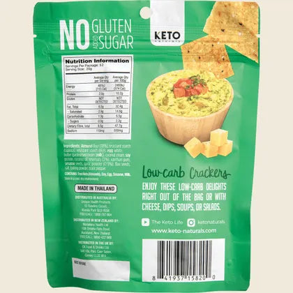 Keto Naturals Almond Flour Crackers Rosemary & Garlic 64g
