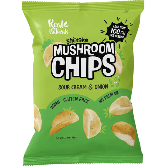 Real Naturals Shiitake Mushroom Chips Sour Cream & Onion 32g