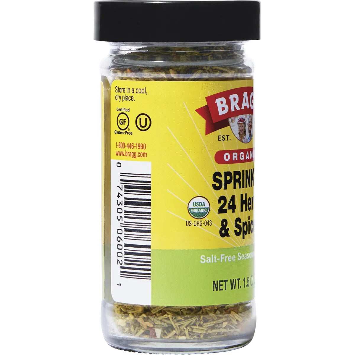 Bragg Seasoning Organic Sprinkle 24 Herb & Spices Salt-Free