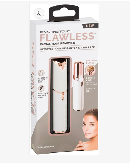 Finishing Touch Facial Hair remover - Battery operated Hair Removal - White