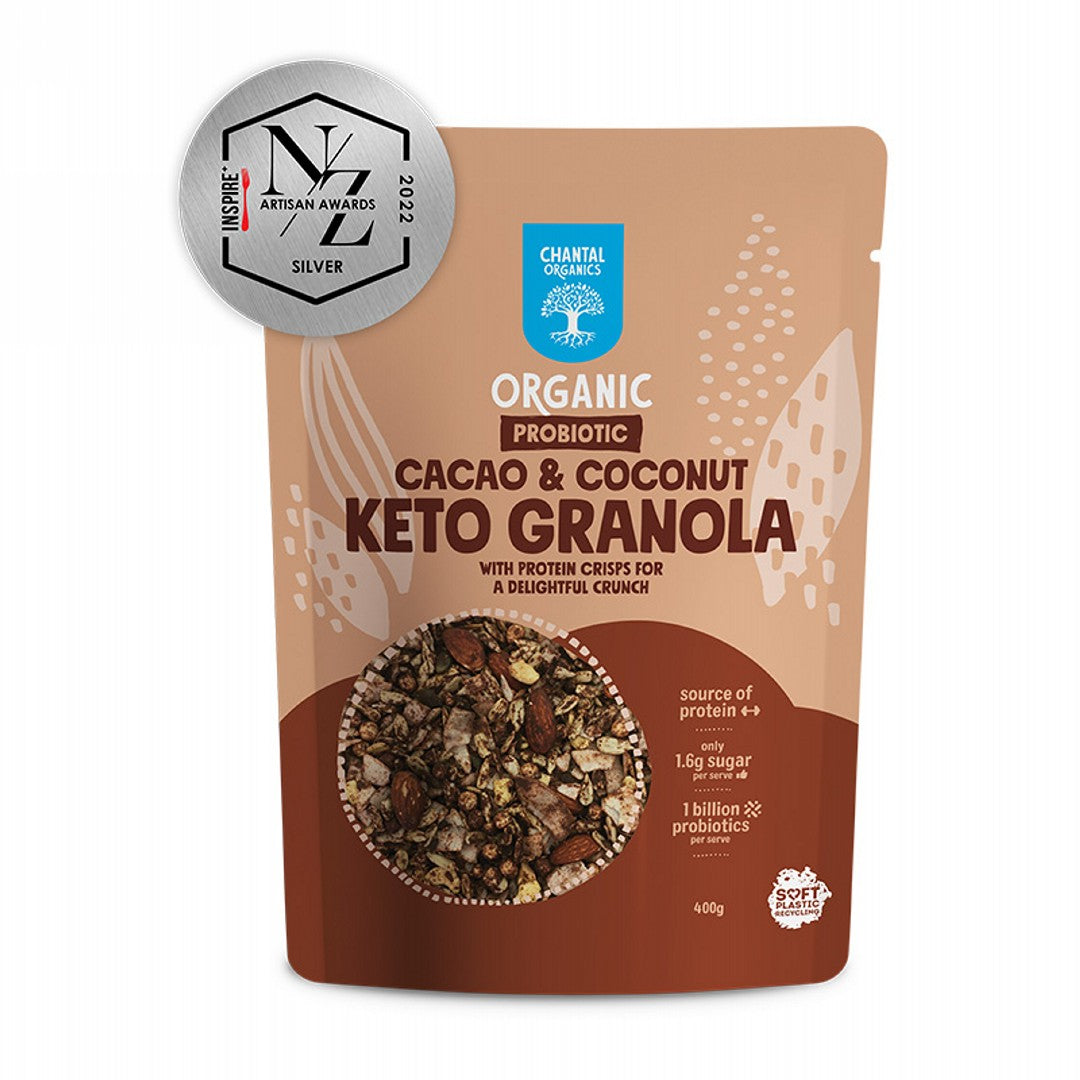 Chantal Organics Probiotic Cacao & Coconut Keto Granola 400g
