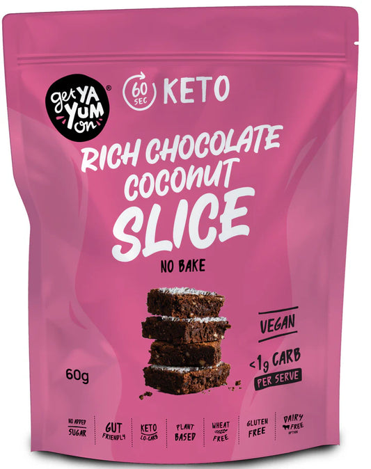 Get Ya Yum On Rich Chocolate Coconut Slice Dry Mix 60g