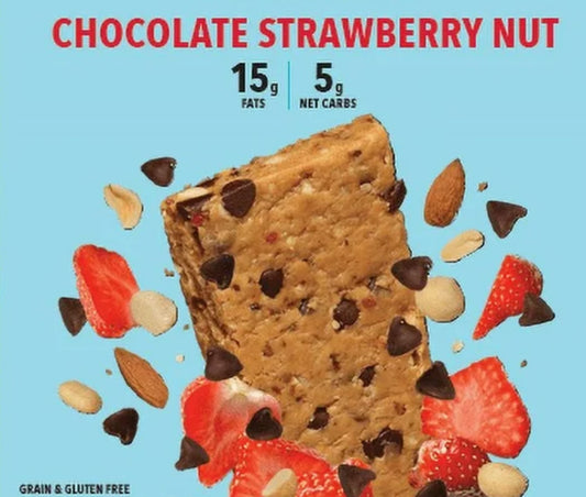 JiMMY! KETO Be Lean Bars with Benefits Protein Bar Chocolate Strawberry Nut 45g