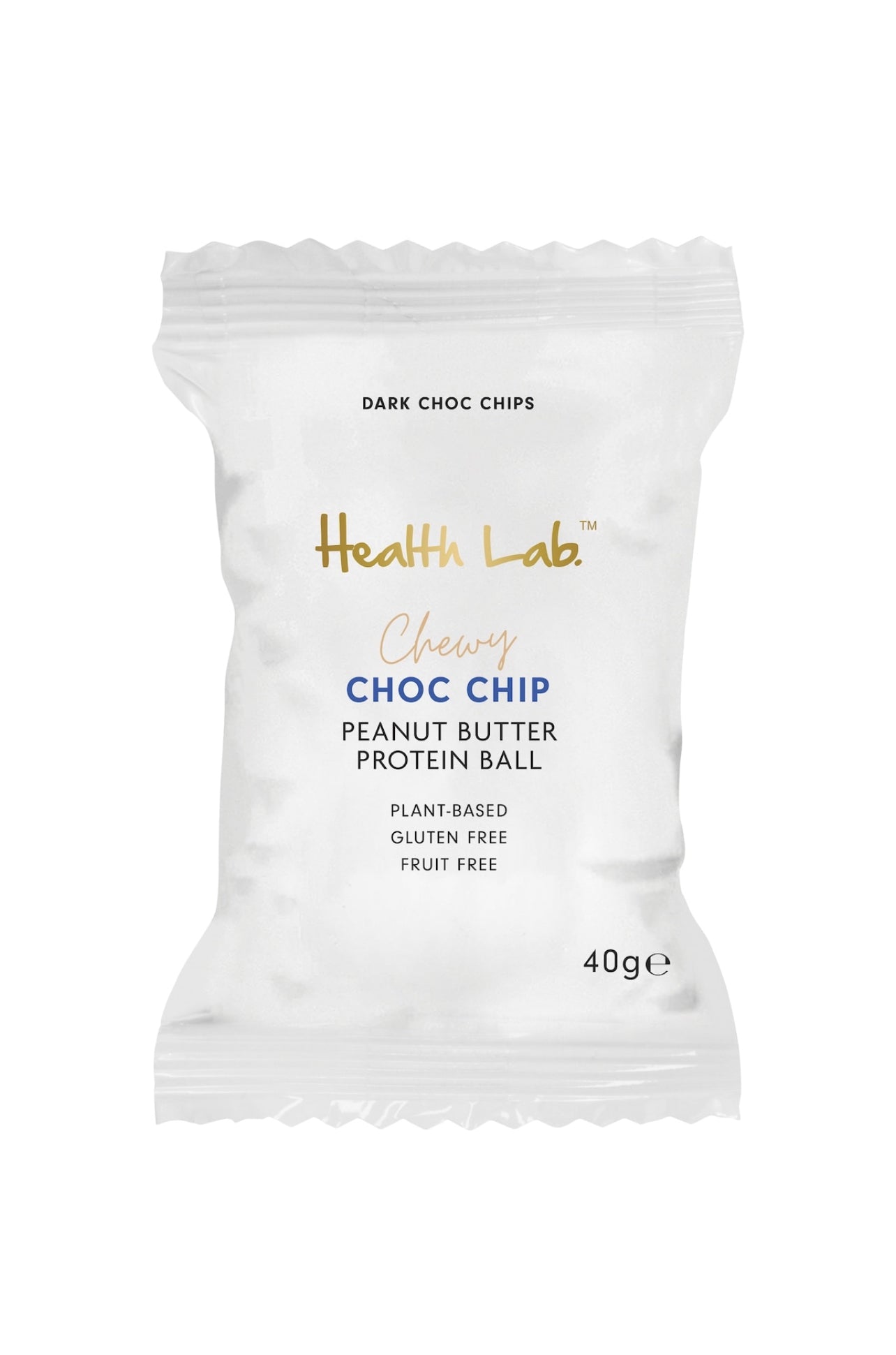 Health Lab Chewy Choc Chip Peanut Butter Protein Ball 40g