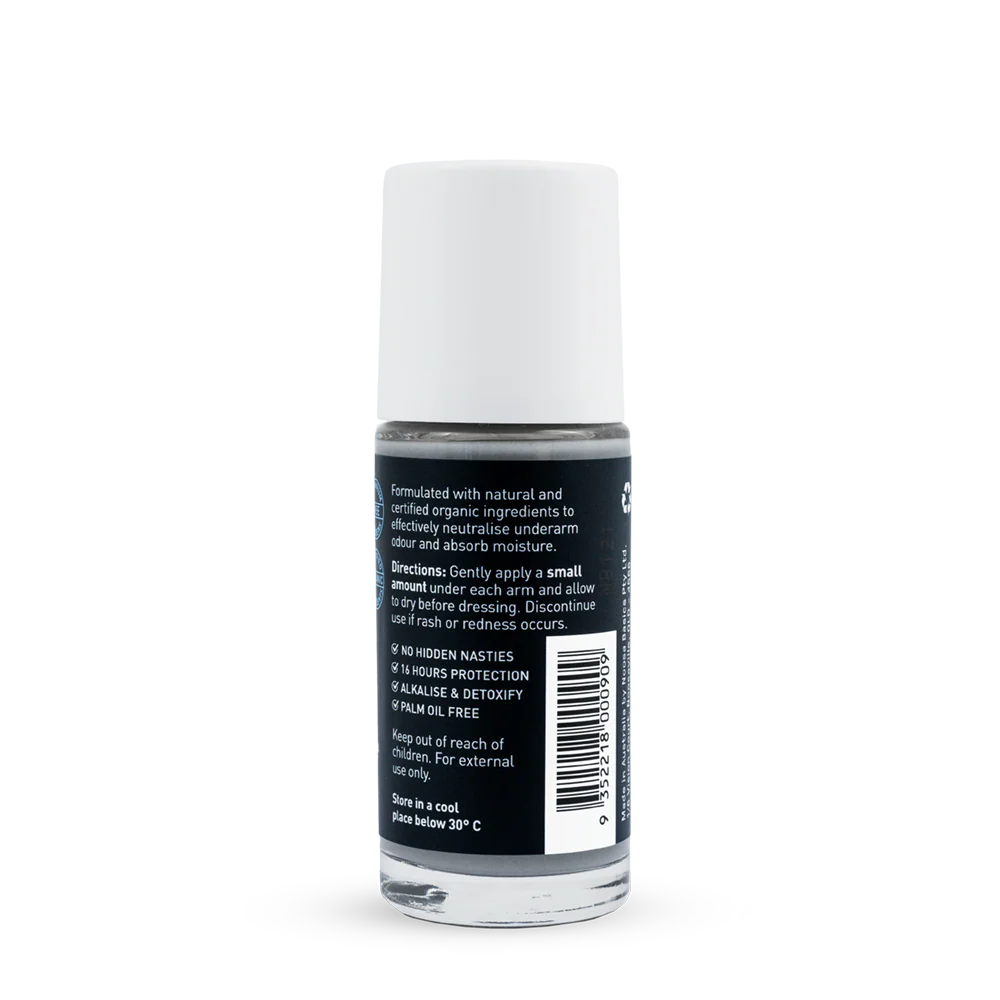Noosa Basics Roll On Deodorant Eucalyptus and Activated Charcoal 50ml