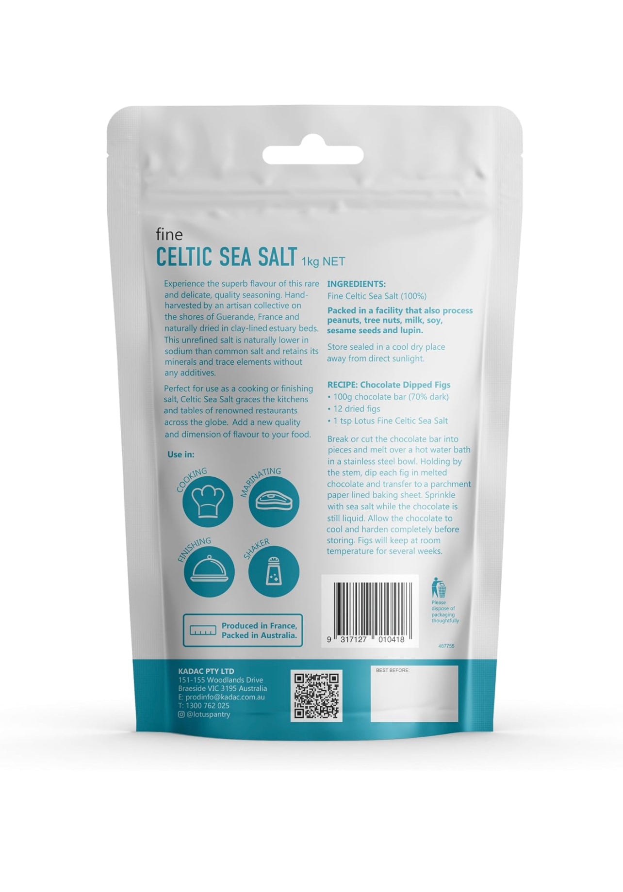 Lotus Sea Salt Celtic Fine Dry 500g
