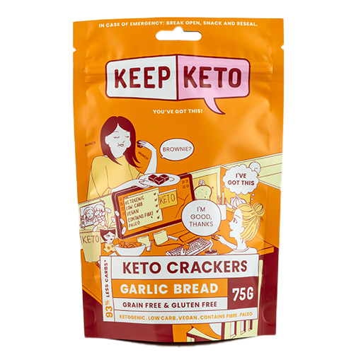 Keep Keto Garlic Bread Keto Crackers 75g