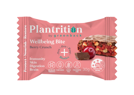 Plantrition Wellbeing Bite Berry Protein Crunch 30g