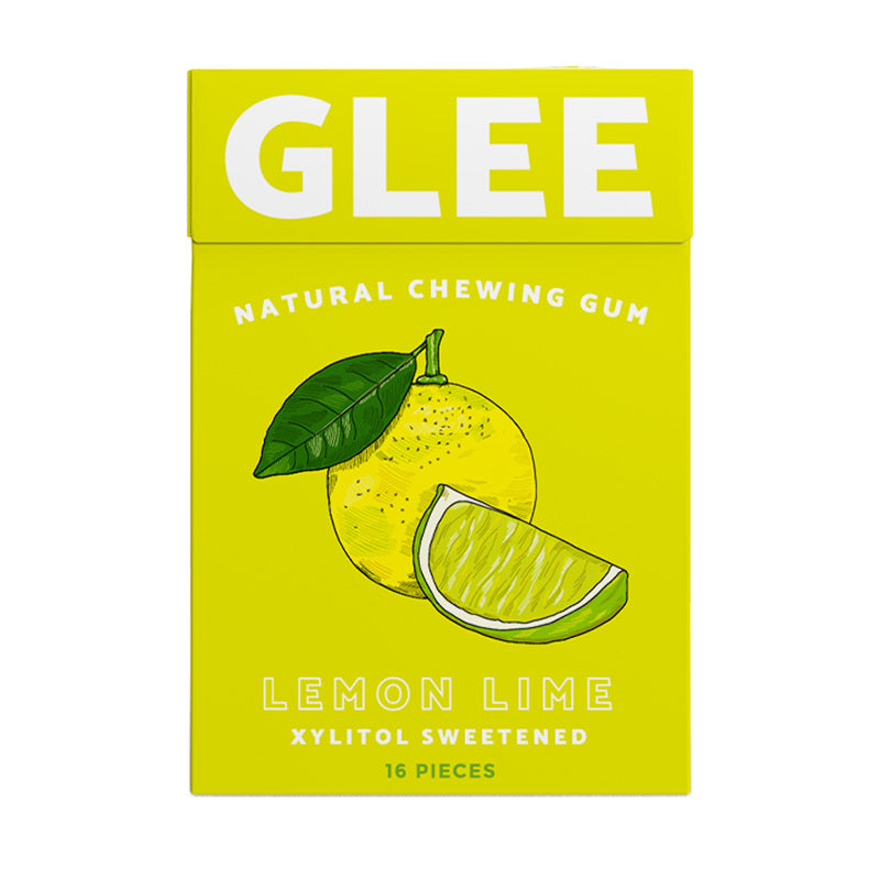 Glee Natural Chewing Gum Sugar-Free Lemon Lime 16pcs