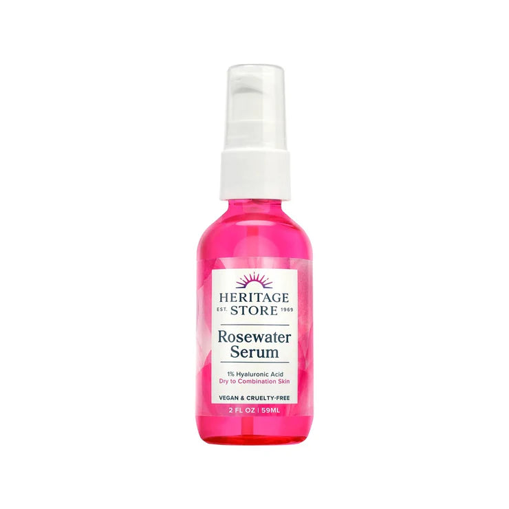 Heritage Store Rosewater Serum 1% Hyaluronic Dry to Combination Skin 59ml