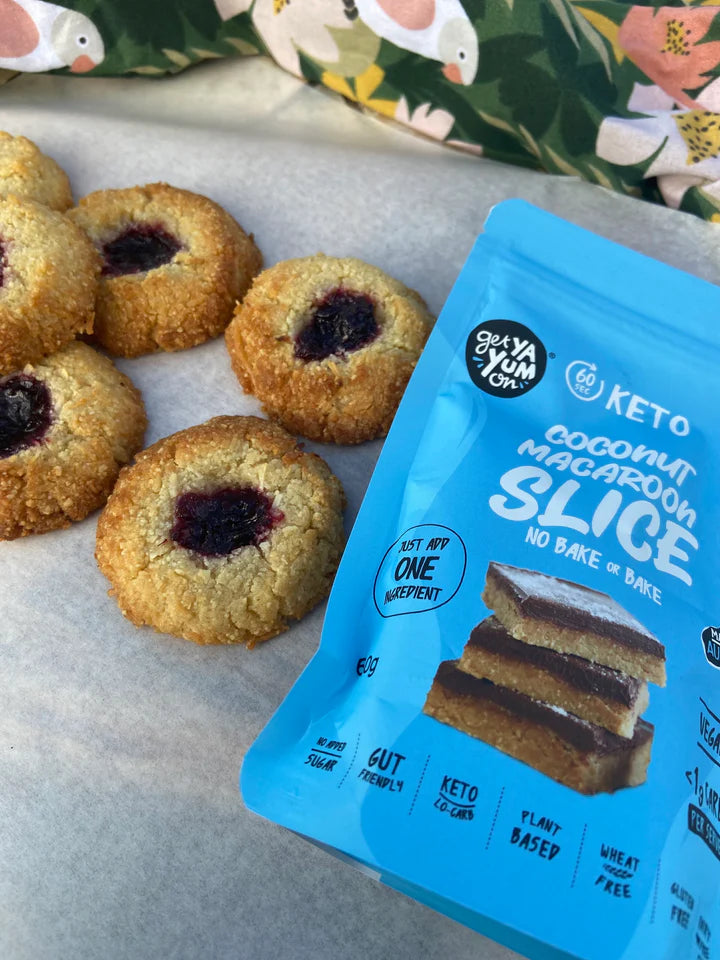 Get Ya Yum On Coconut Macaroon Slice 60g - NO BAKE OR BAKE