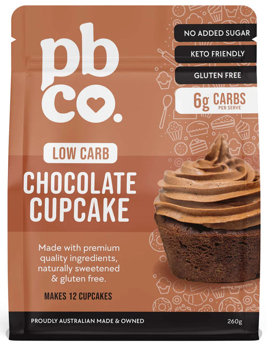 PBCo Low Carb Chocolate Cupcake Mix - 260g