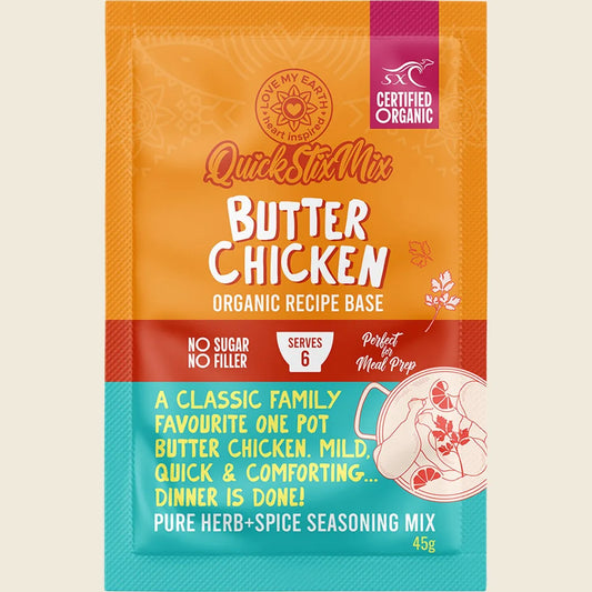 Love My Earth Quick Stix Mix Organic Recipe Base Butter Chicken 45g