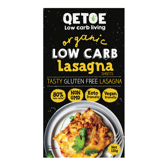 Qetoe Organic Low Carb Pasta Lasagna 120g