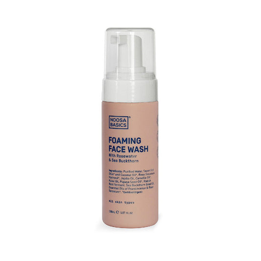 Noosa Basics Foaming Face Wash - Rosewater & Sea Buckthorn - All Skin Types 150ml