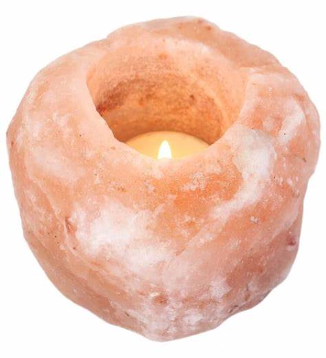 Pink Himalayan Rock Salt Tea Light Candle Holder