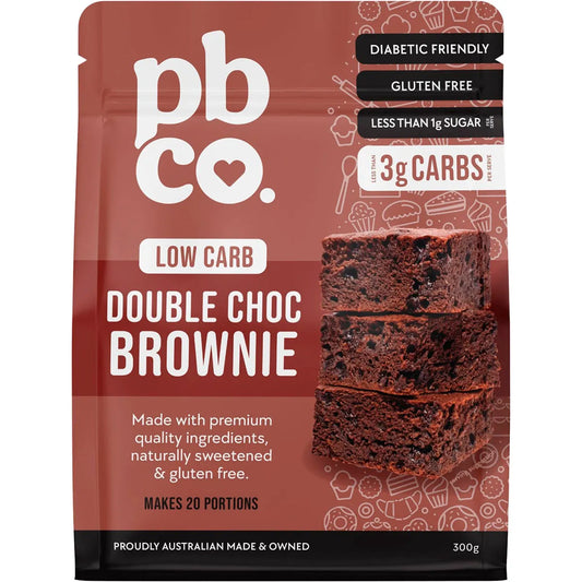 NEW PBCo Double Choc Brownie Low Carb 300g