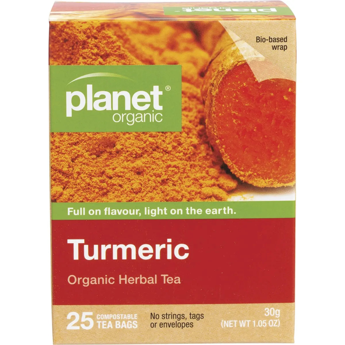 Planet Organic Turmeric Herbal Tea Bags 25pk