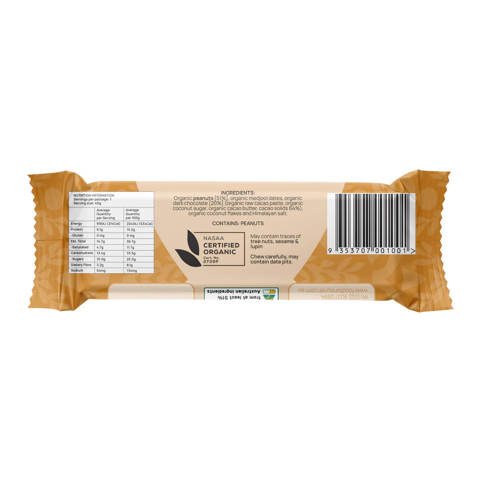 Food to Nourish Bliss Bar Choc Peanut 40g